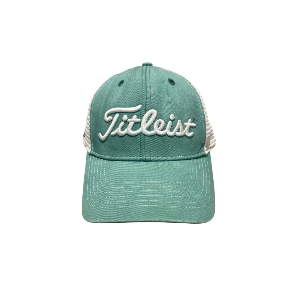 Vintage #1 Titleist FJ Green Golf Hat Tour Series With Strap